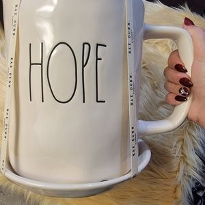 Rae Dunn XL hope mug planter